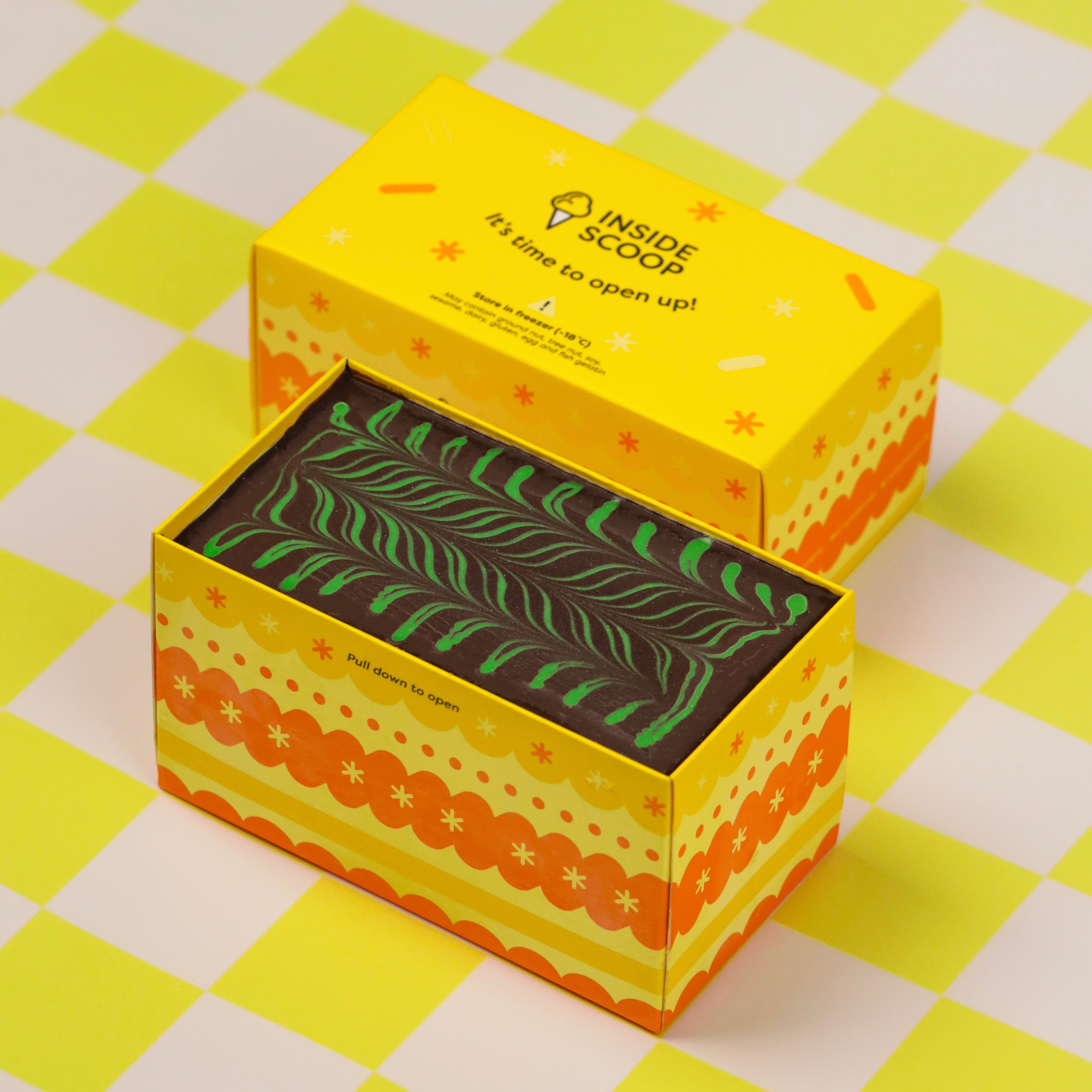 Dark Chocolate Mint Slice Cream Box