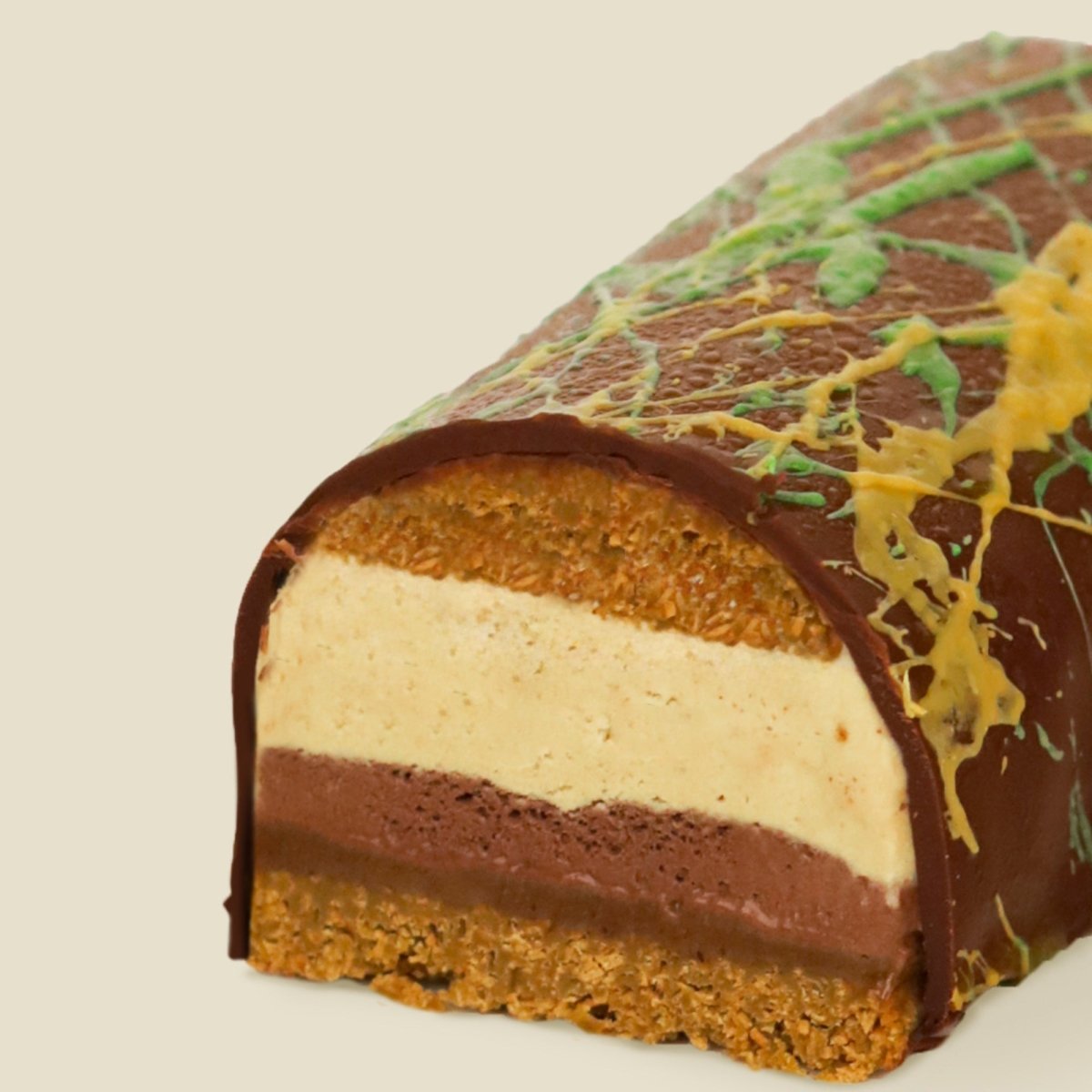 Pistachio Kunafa Chocolate Cake