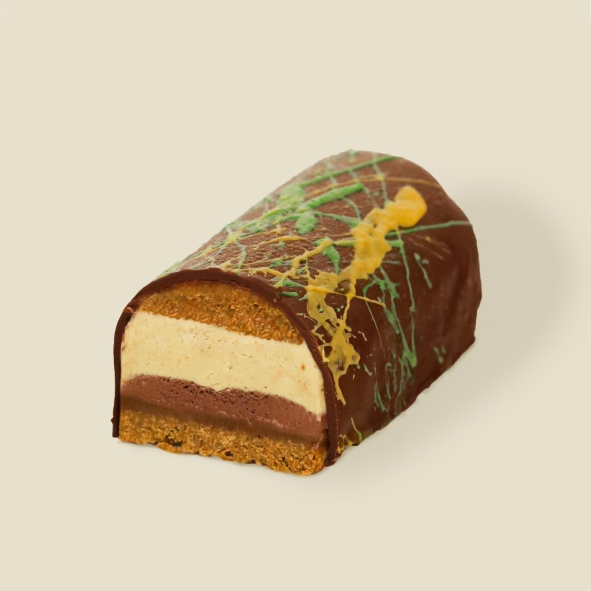 Pistachio Kunafa Chocolate Cake