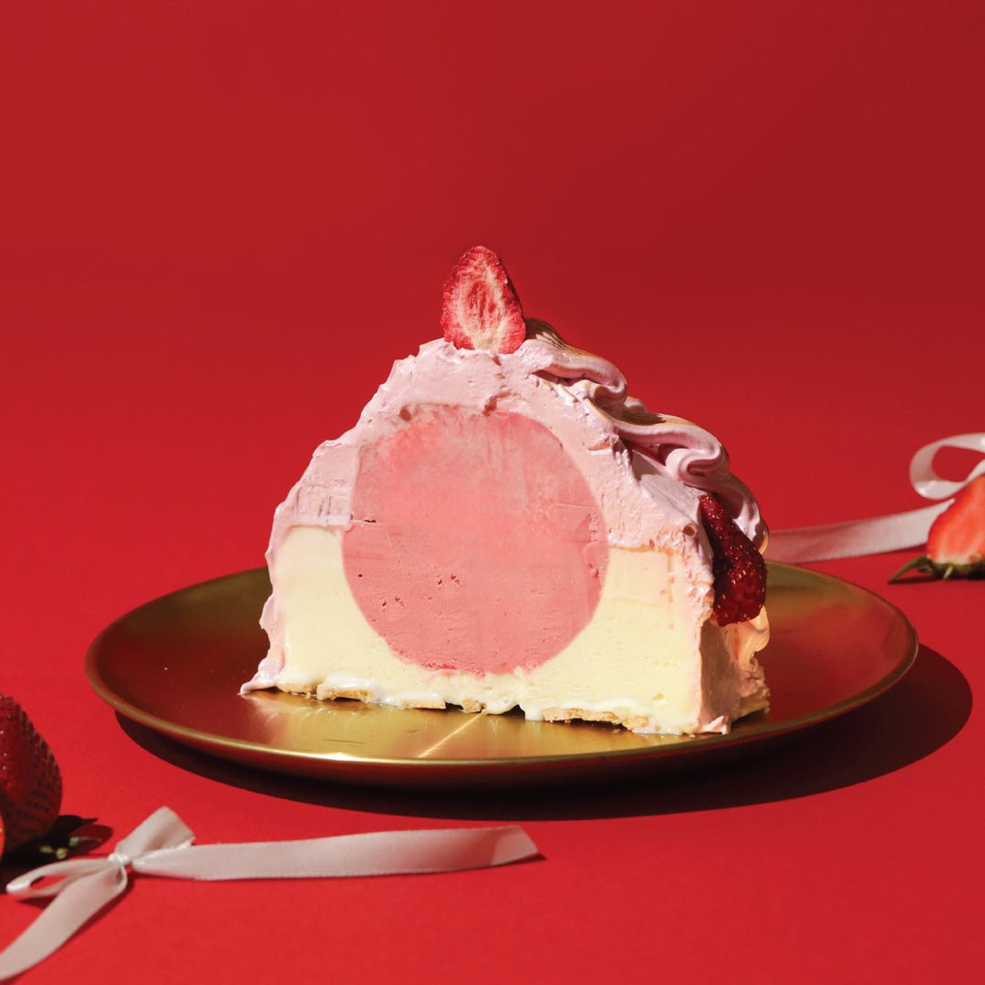 Raspberry Yoghurt Ice Cream Cake