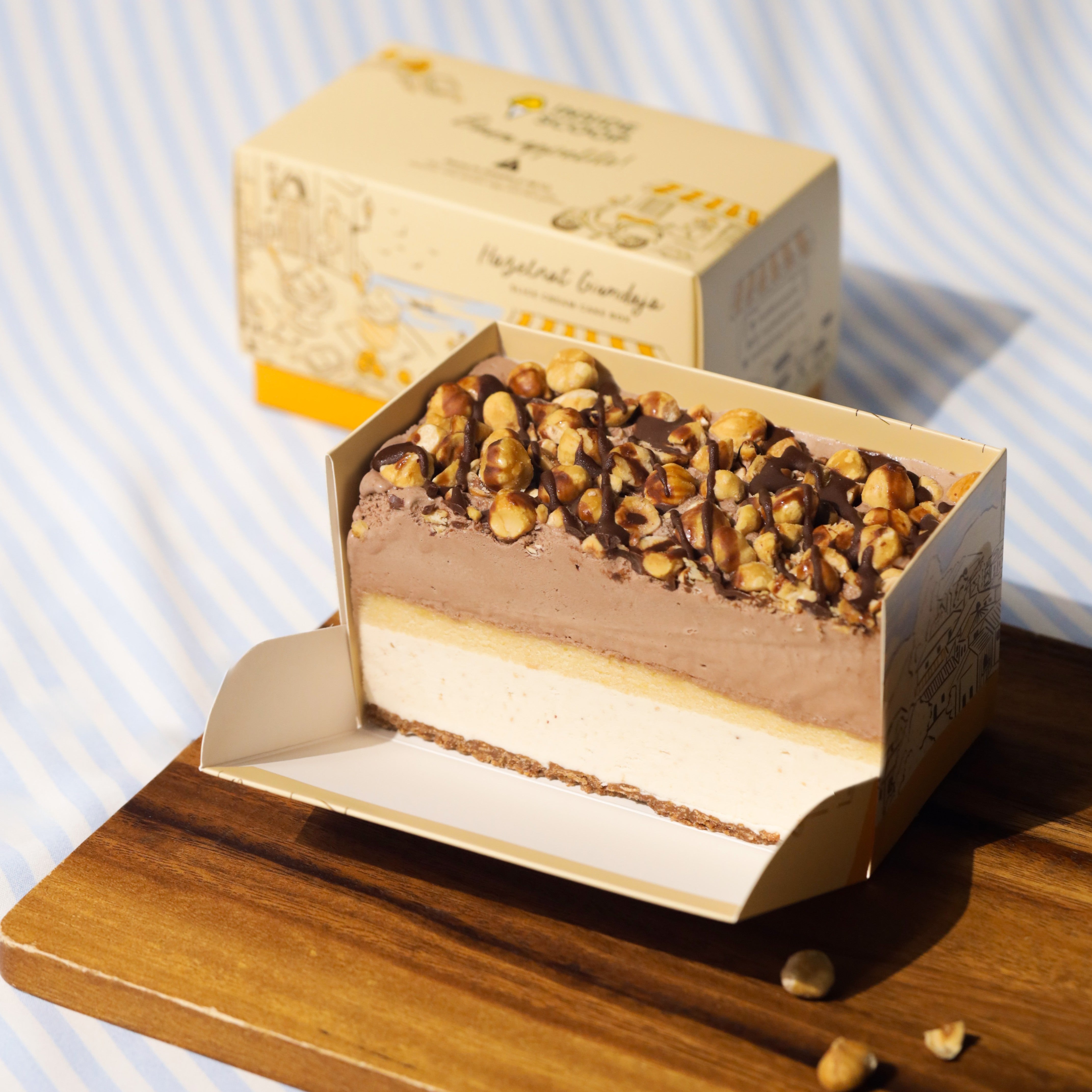 Hazelnut Gianduja Slice Cream Cake Box