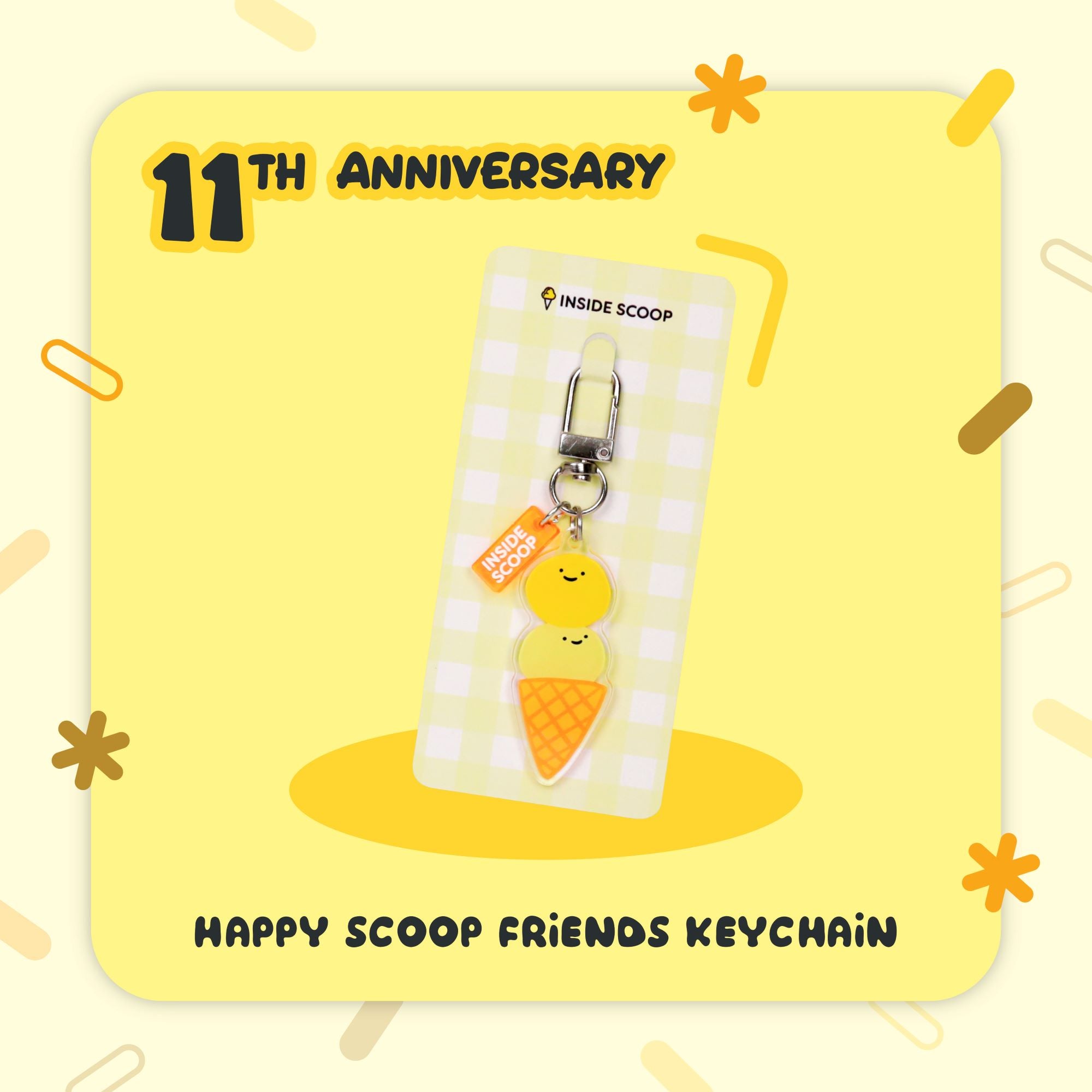 Happy Scoop Friends Keychain