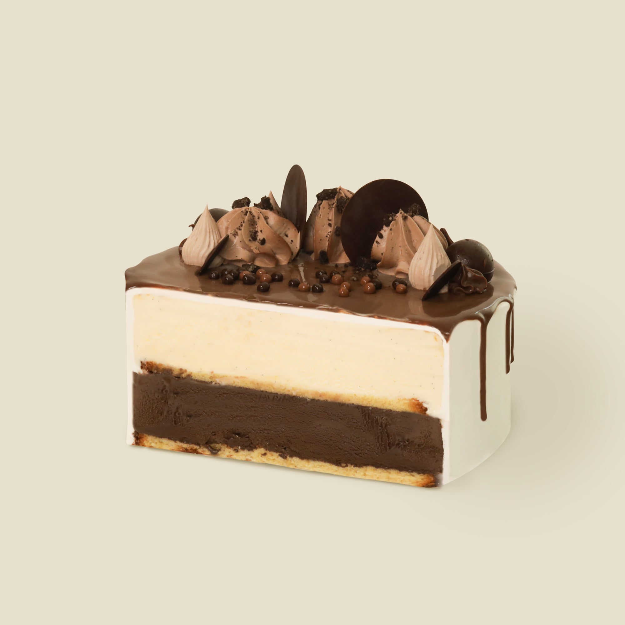 Signature Ice Cream Cake (Valrhona Chocolate + Vanilla Bean)