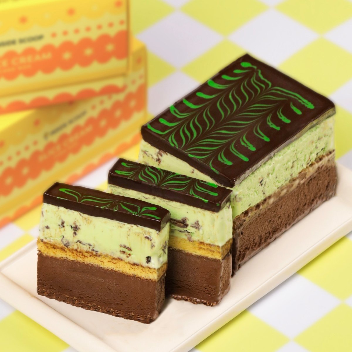 Dark Chocolate Mint Slice Cream Box