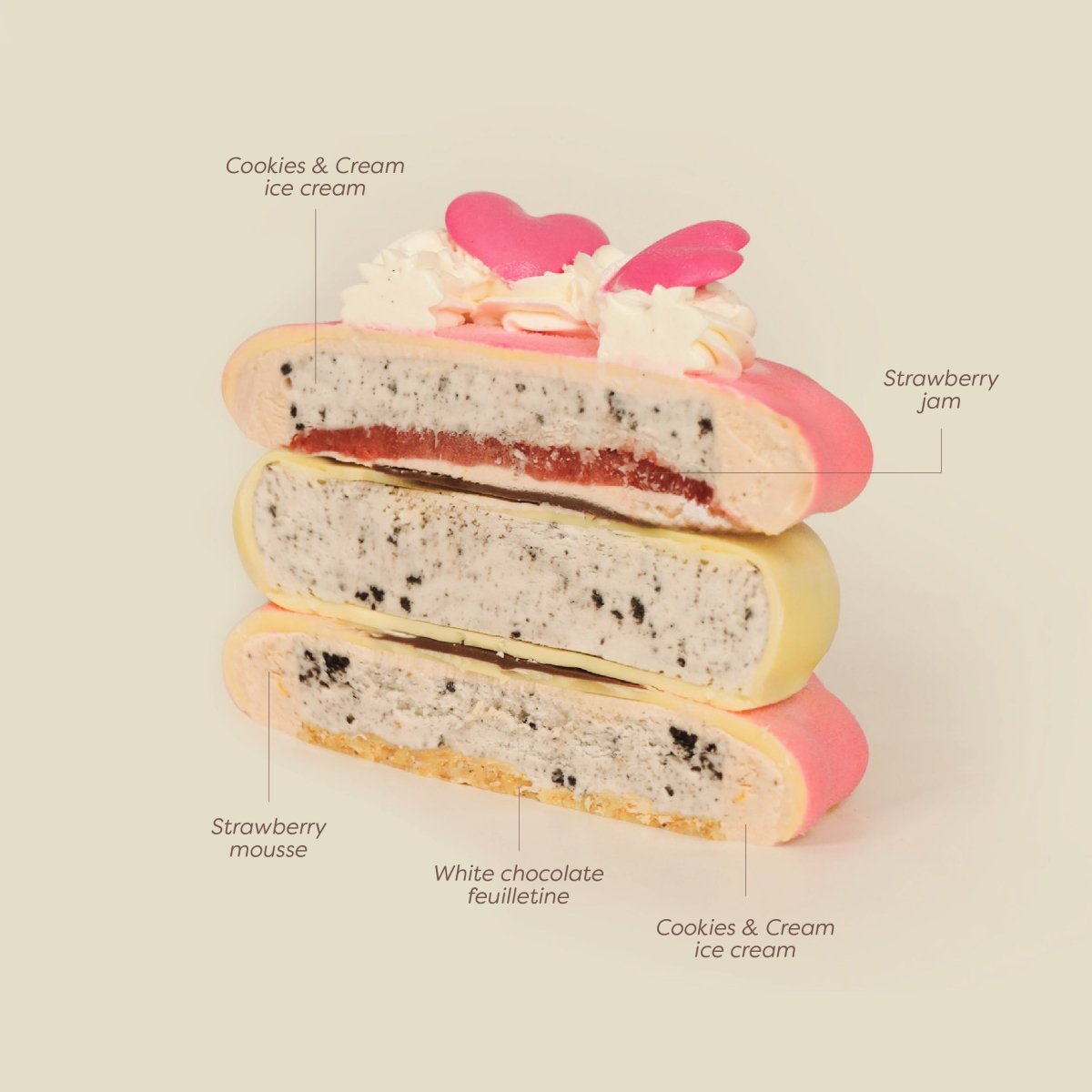 Happy Hearts Ice Cream Cake